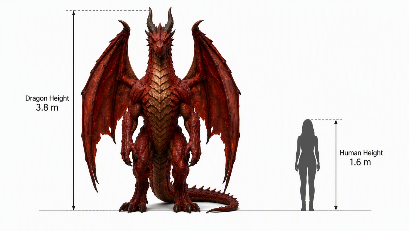 Dragon and human scale reference